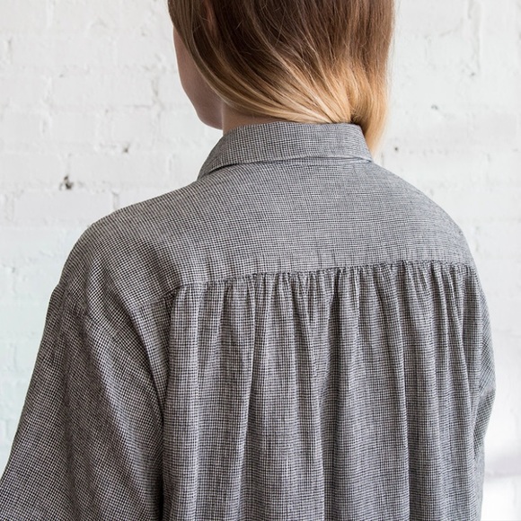 6397 Oversized Houndstooth Shirtdress - Picture 5 of 11